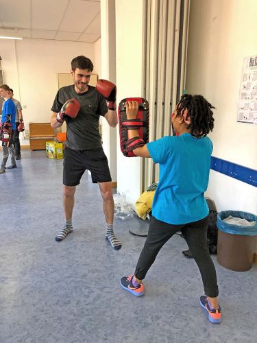 Boxprojekt in der Willkommensklasse WKK91